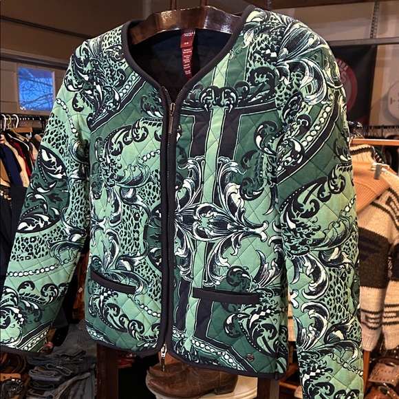 Green Patterned Women's Jacket - Picture 5 of 9